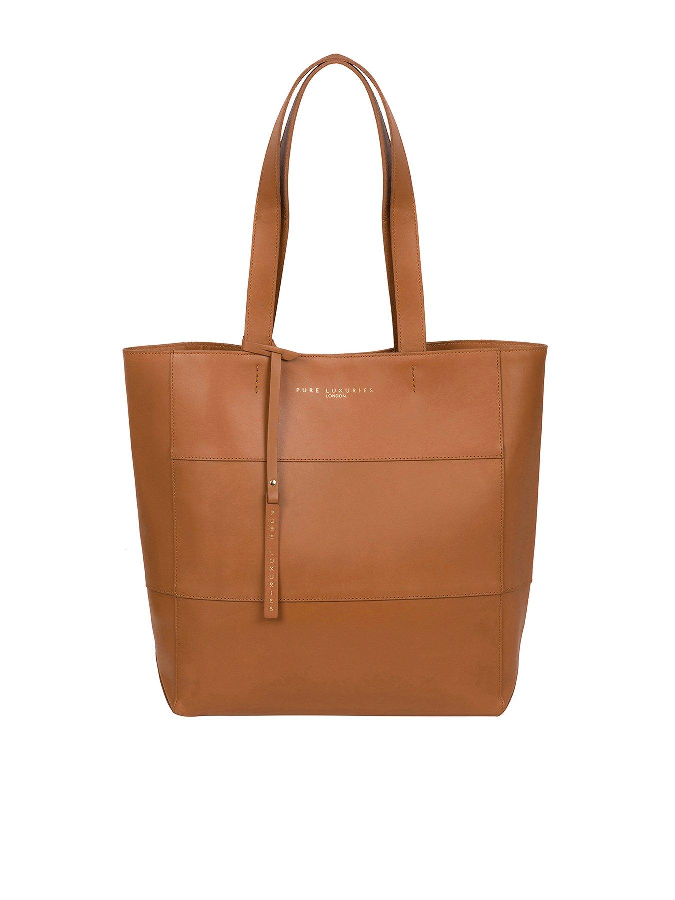 Exclusive Ashurst Large Open Top Leather Tote Bag Tan