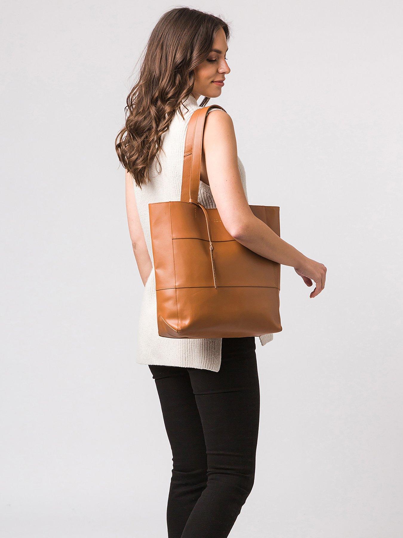 Pure leather on sale tote bags