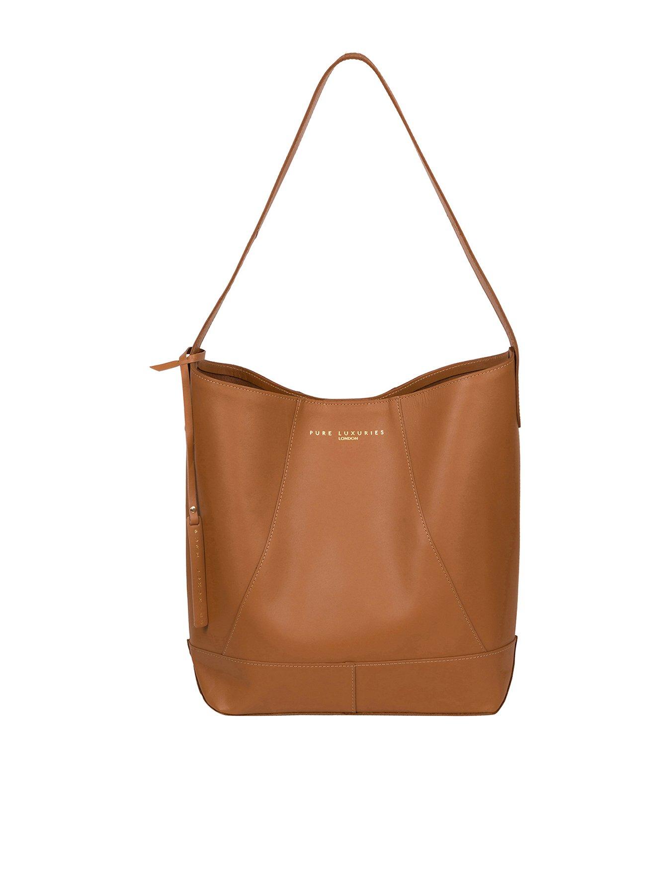 Women Exclusive Tunbridge Large Leather Shoulder Bag - Tan