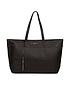  image of pure-luxuries-london-exclusivenbspmilton-large-zip-top-leather-tote-bag-black