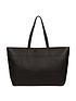  image of pure-luxuries-london-exclusivenbspmilton-large-zip-top-leather-tote-bag-black