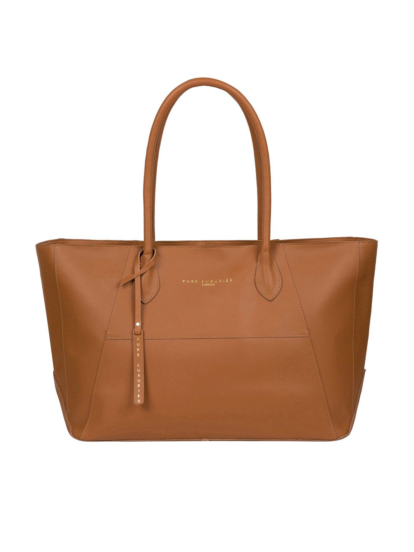 Tan tote clearance bag with zipper