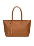  image of pure-luxuries-london-exclusivenbspstorrington-large-zip-top-leather-tote-bag-tan
