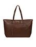  image of pure-luxuries-london-exclusivenbspmilton-large-zip-top-leather-tote-bag-chestnut