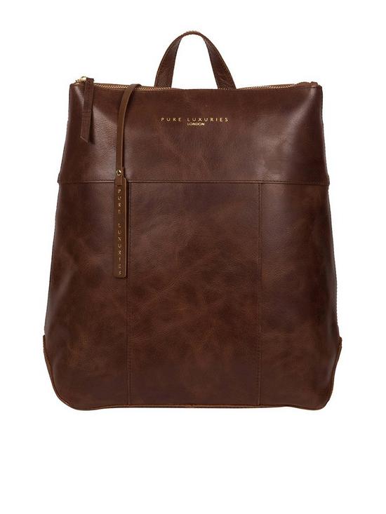 front image of pure-luxuries-london-exclusivenbsphastings-large-zip-top-leather-backpack-chestnut