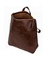  image of pure-luxuries-london-exclusivenbsphastings-large-zip-top-leather-backpack-chestnut