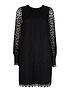 whistles-animal-lace-shift-dress-blackoutfit