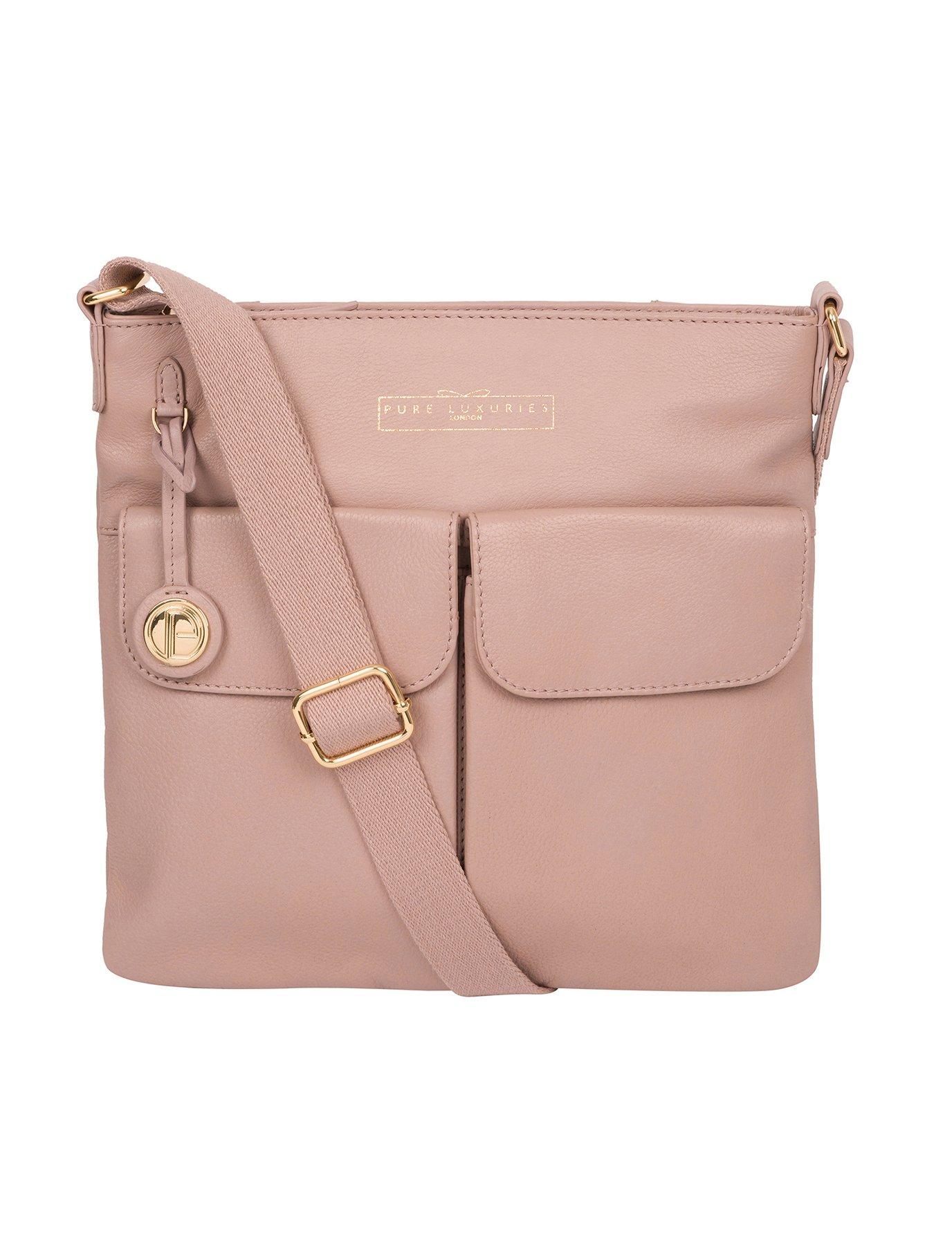 Bags & Purses Soames Zip Top Leather Cross Body Bag - Pink