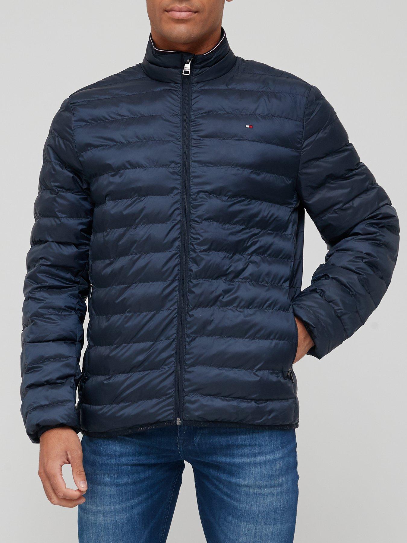 tommy hilfiger navy coat mens