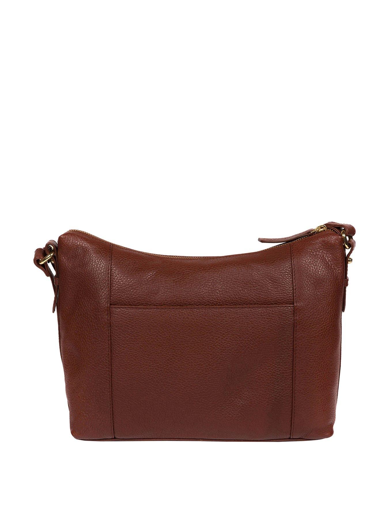 Bags & Purses Jenna Zip Top Leather Crossbody Bag - Chestnut