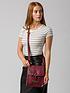  image of pure-luxuries-london-naomi-flap-over-leather-crossbody-bag-pomegranate