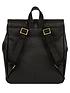  image of pure-luxuries-london-daisy-flap-over-leather-backpack-black