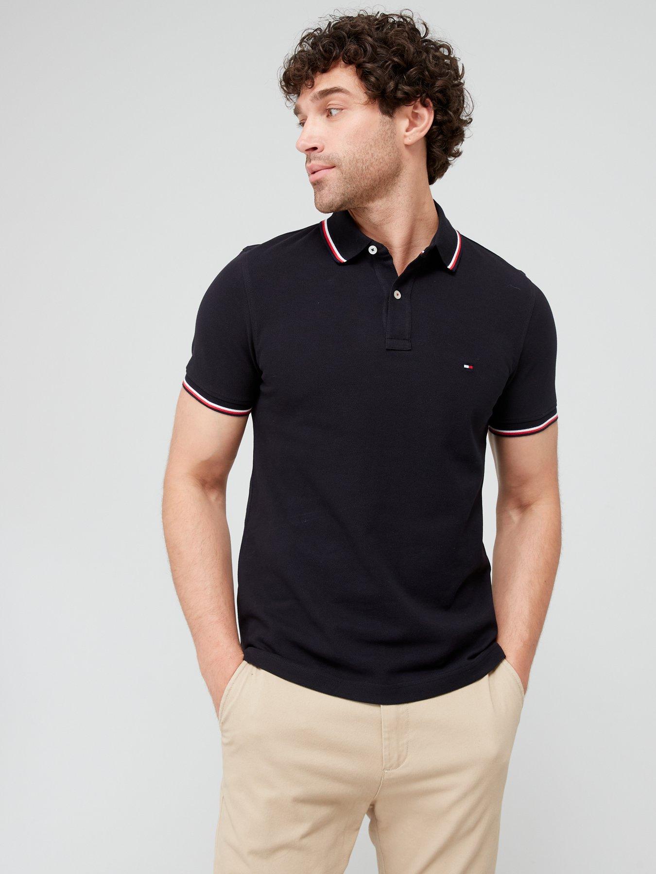 Black polo store tommy hilfiger