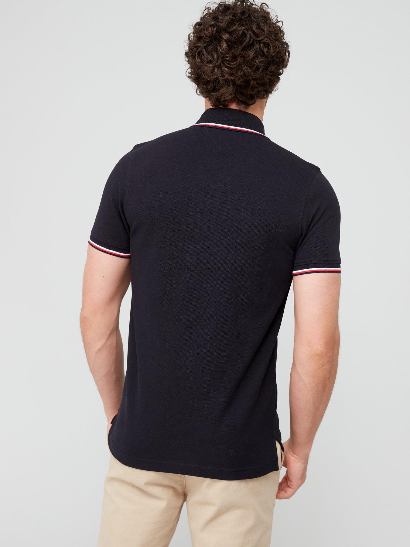 Tommy Hilfiger Core Tommy Tipped Slim Polo Shirt - Black