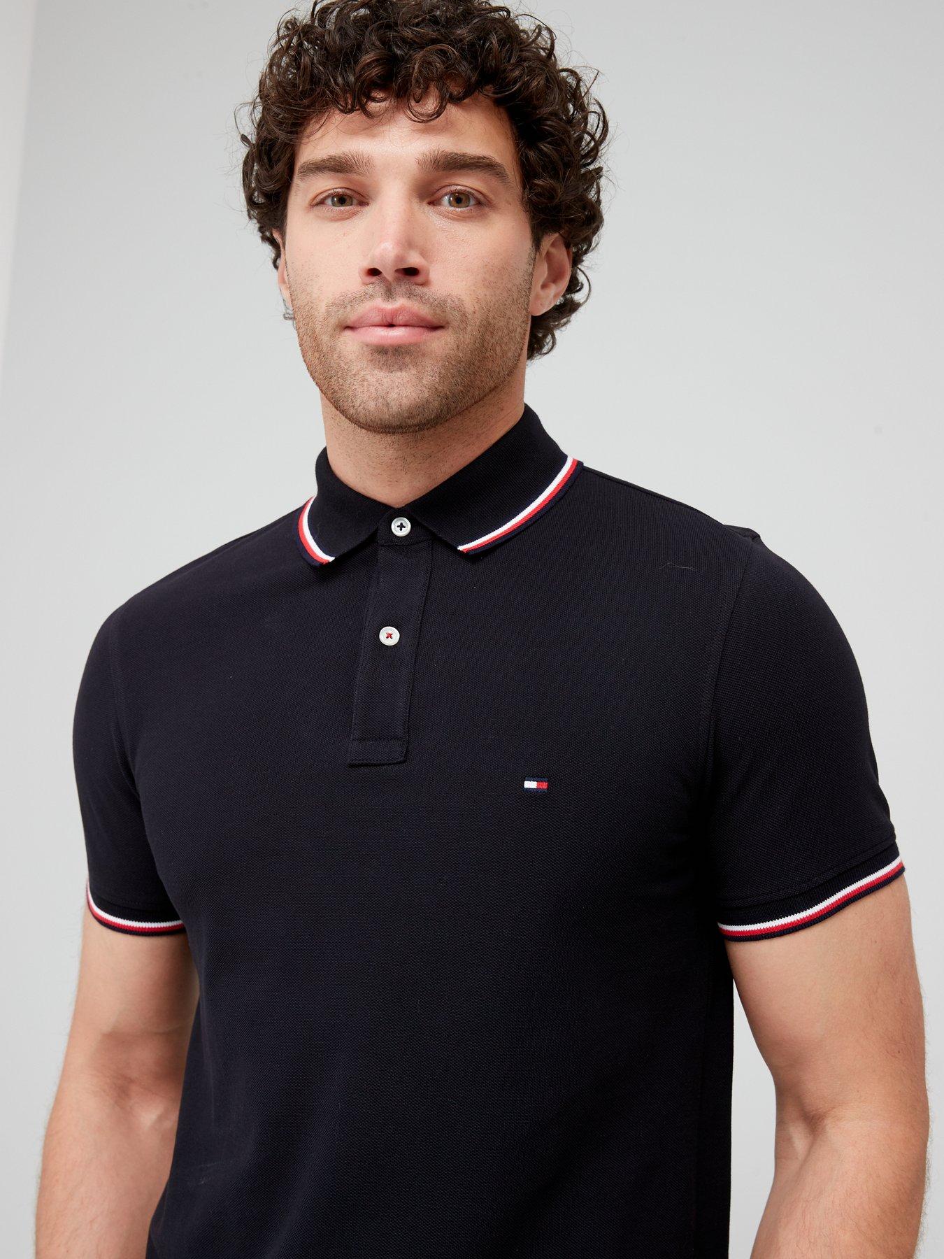 Black hilfiger polo sales