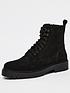 river-island-chunky-suede-lace-up-boot-blackfront