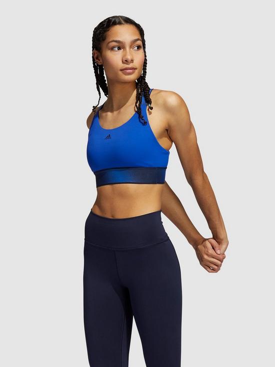 front image of adidas-believe-this-adilife-bra-medium-support-blue