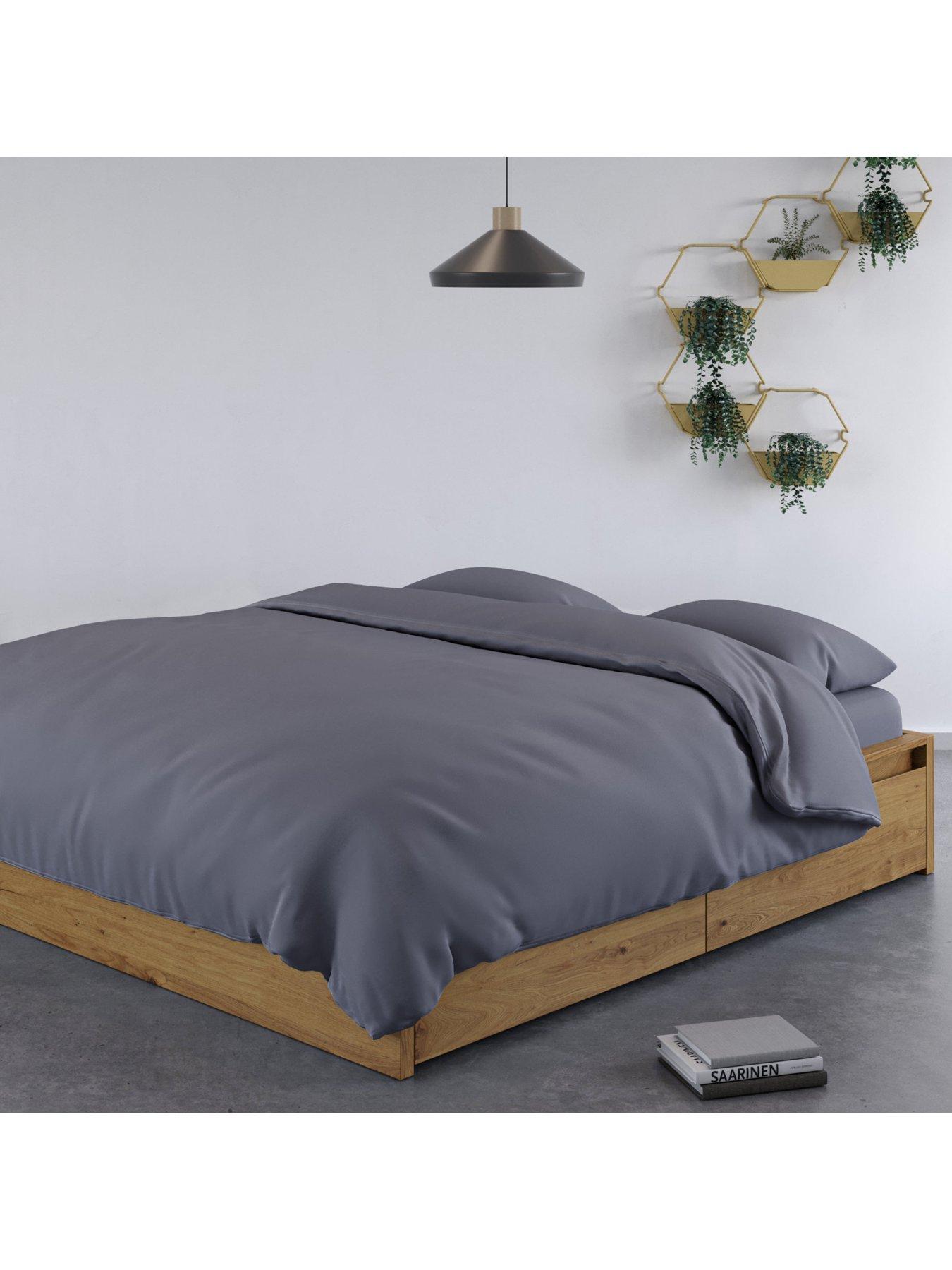 Image 1 of 6 of Panda London Panda 100% Bamboo Duvet Cover - Grey
