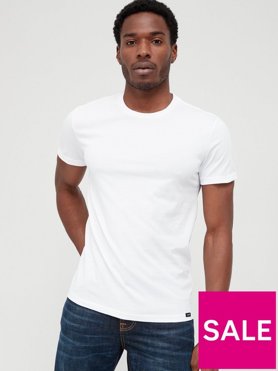 stillFront image of lee-2-pack-organic-cotton-t-shirt-blackwhite