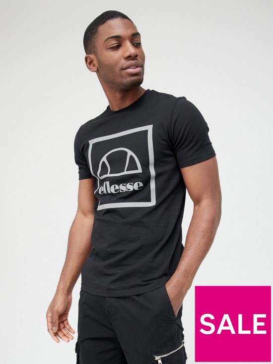 front image of ellesse-andromedan-t-shirt-black