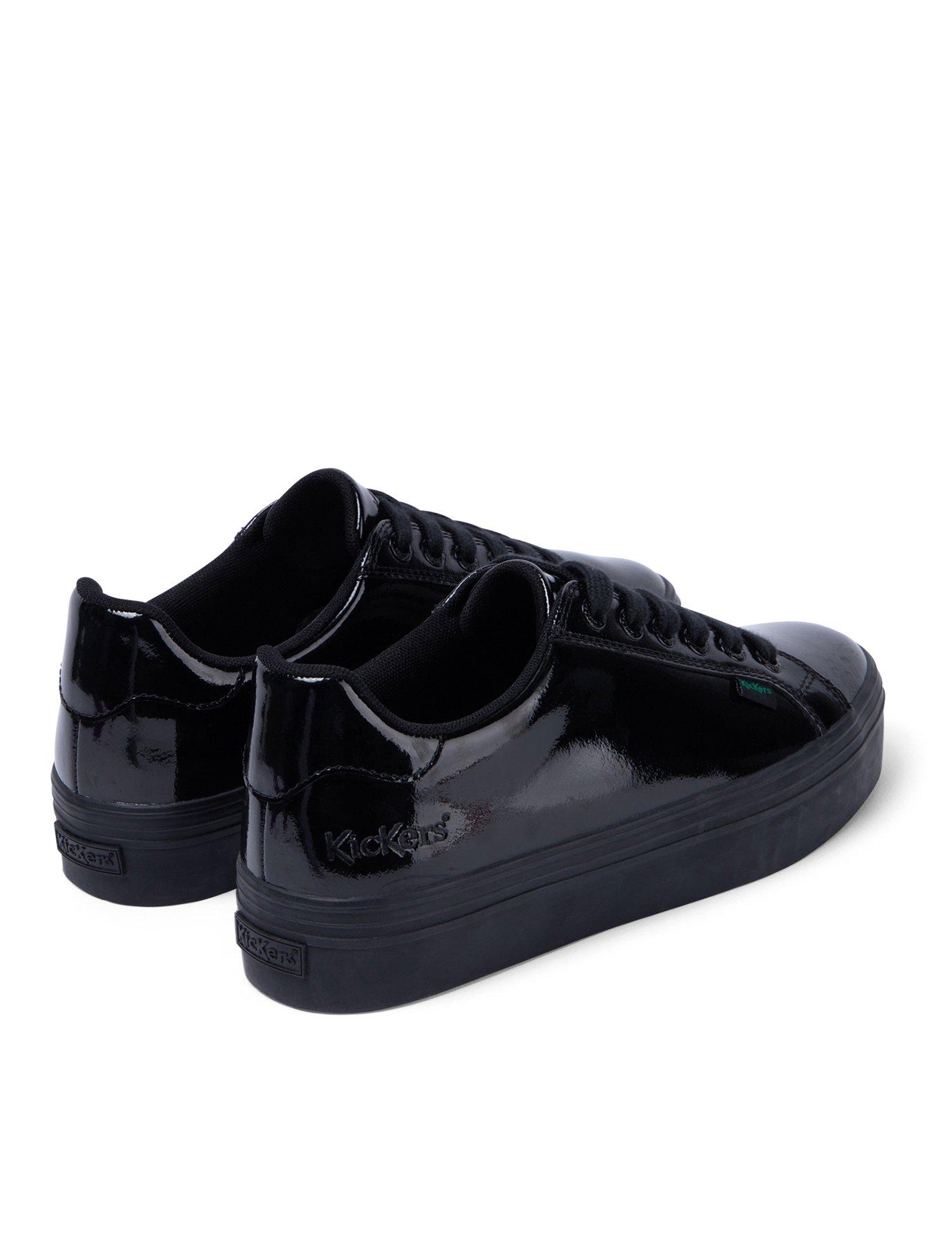 Image 2 of 5 of Kickers Tovni Stack Patent Leather Trainer - Black