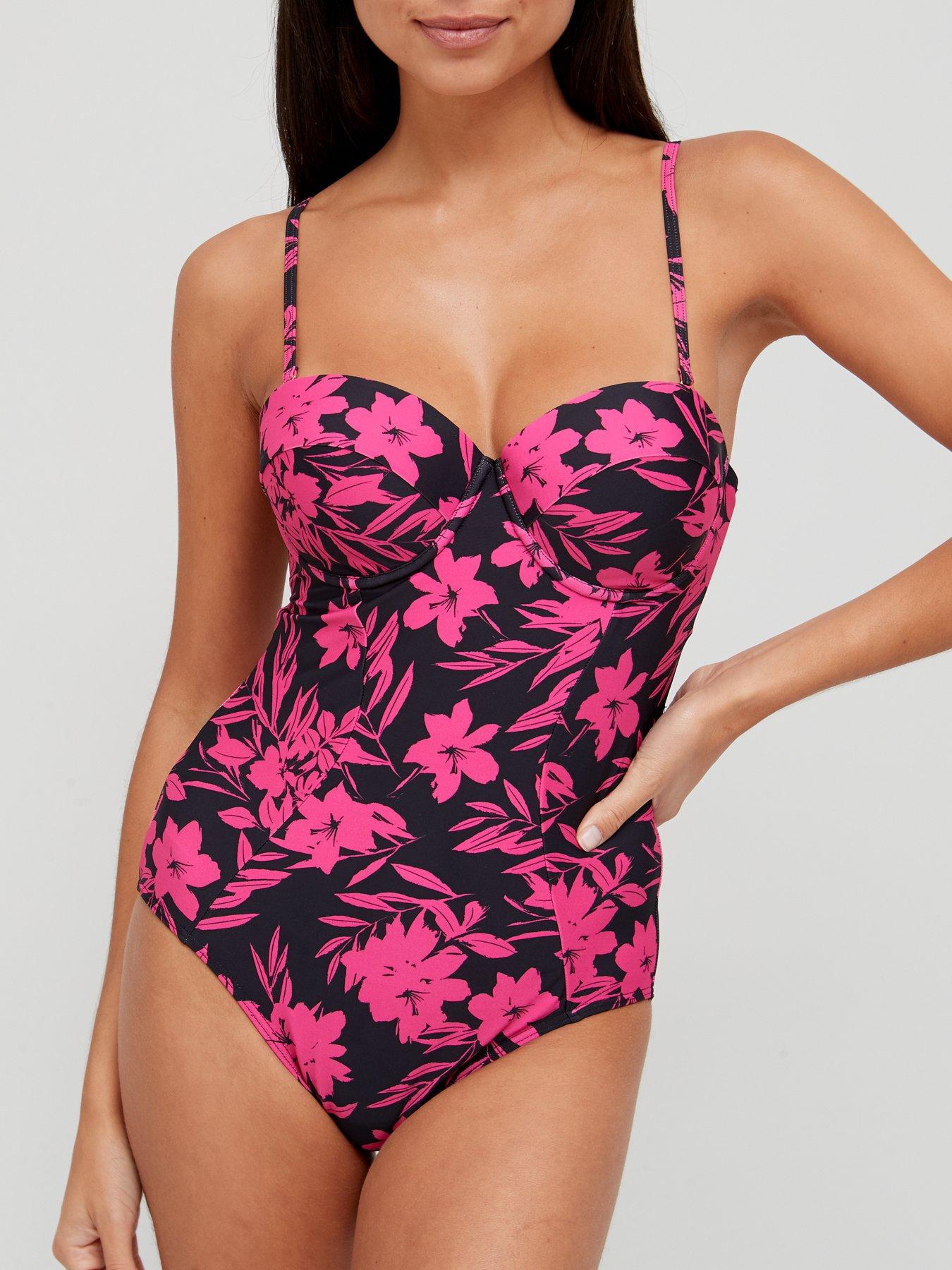 Swimwear & Beachwear Shape Enhancing Underwired Swimsuit - Floral Print