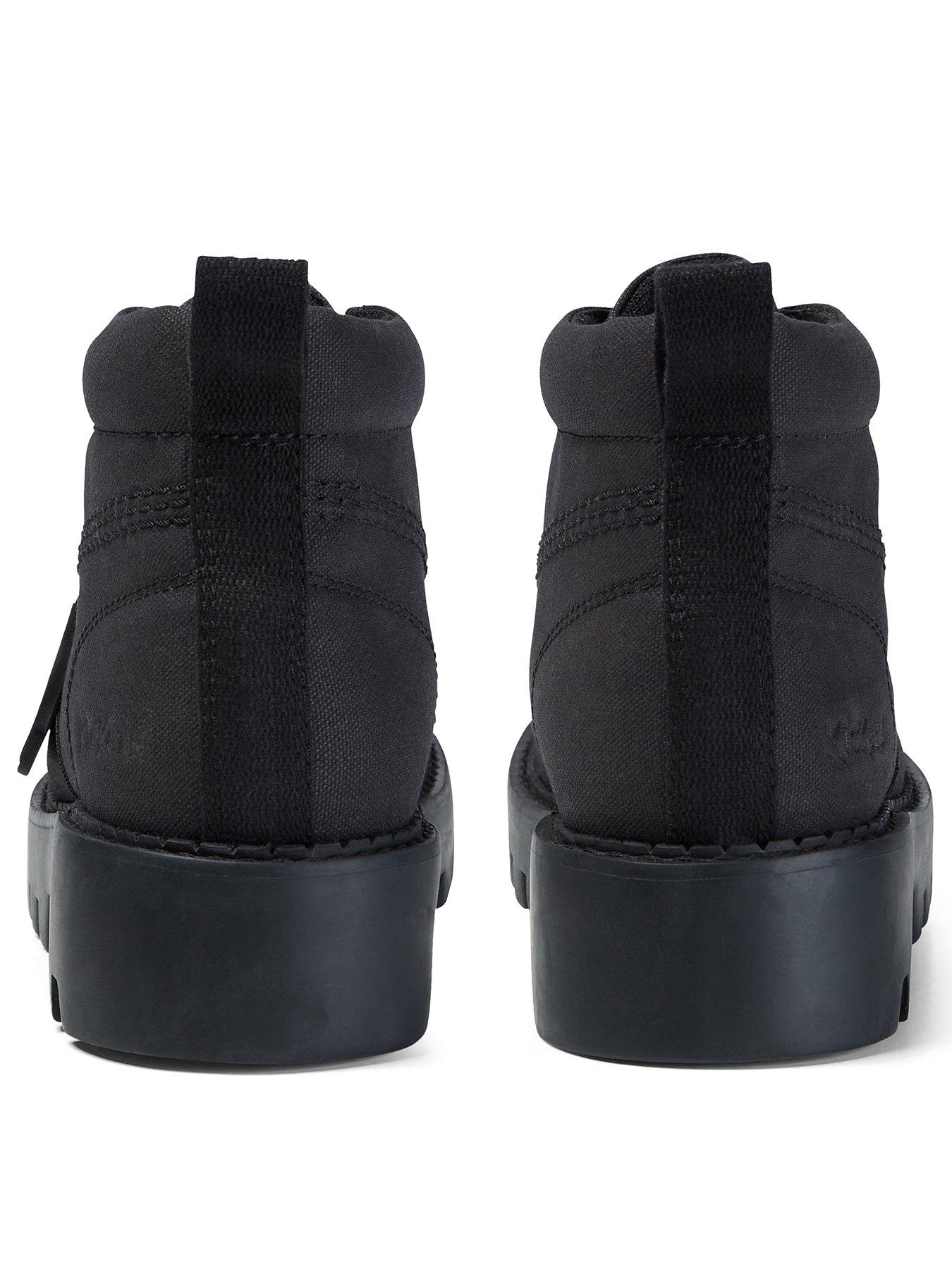 kickers kizziie cleated ankle boots in black