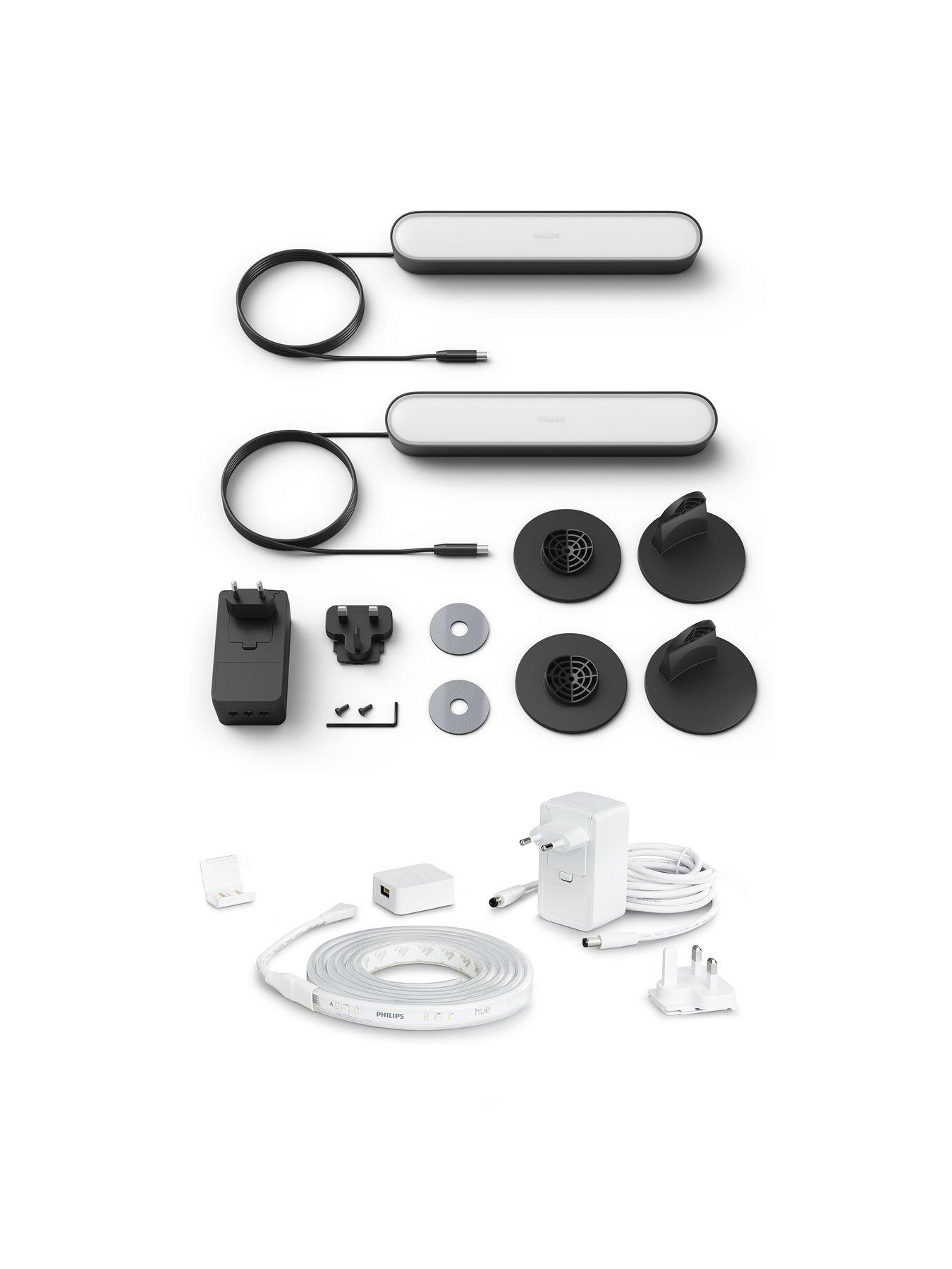 Image 2 of 6 of Philips Hue Hue Play Smart Light Bar White &amp; Colour Ambiance Double Pack and Lightstrip Plus 2m Kit