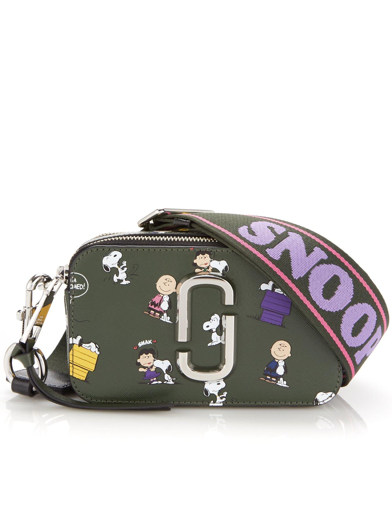 MARC JACOBS Snoopy Snapshot CrossBody Bag Dark Green Multi very.co.uk