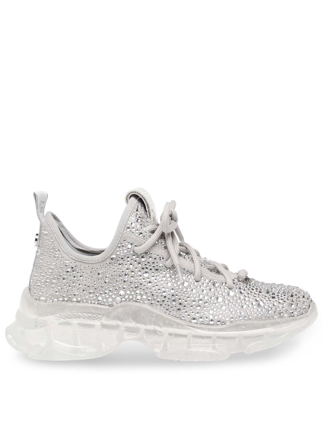 steve madden silver trainers