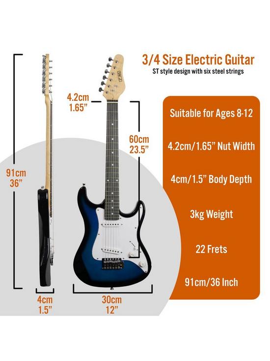 stillFront image of 3rd-avenue-34-size-electric-guitar-ultimate-kit-with-10w-amp-6-months-free-lessons-blueburst