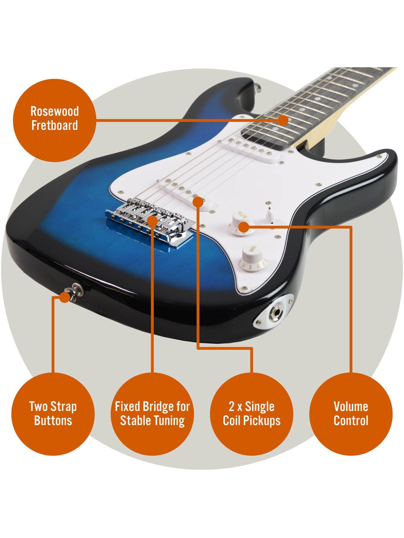 Image 4 of 6 of 3rd Avenue 3/4 Size Electric Guitar Ultimate Kit with 10W Amp - 6 Months FREE Lessons - Blueburst