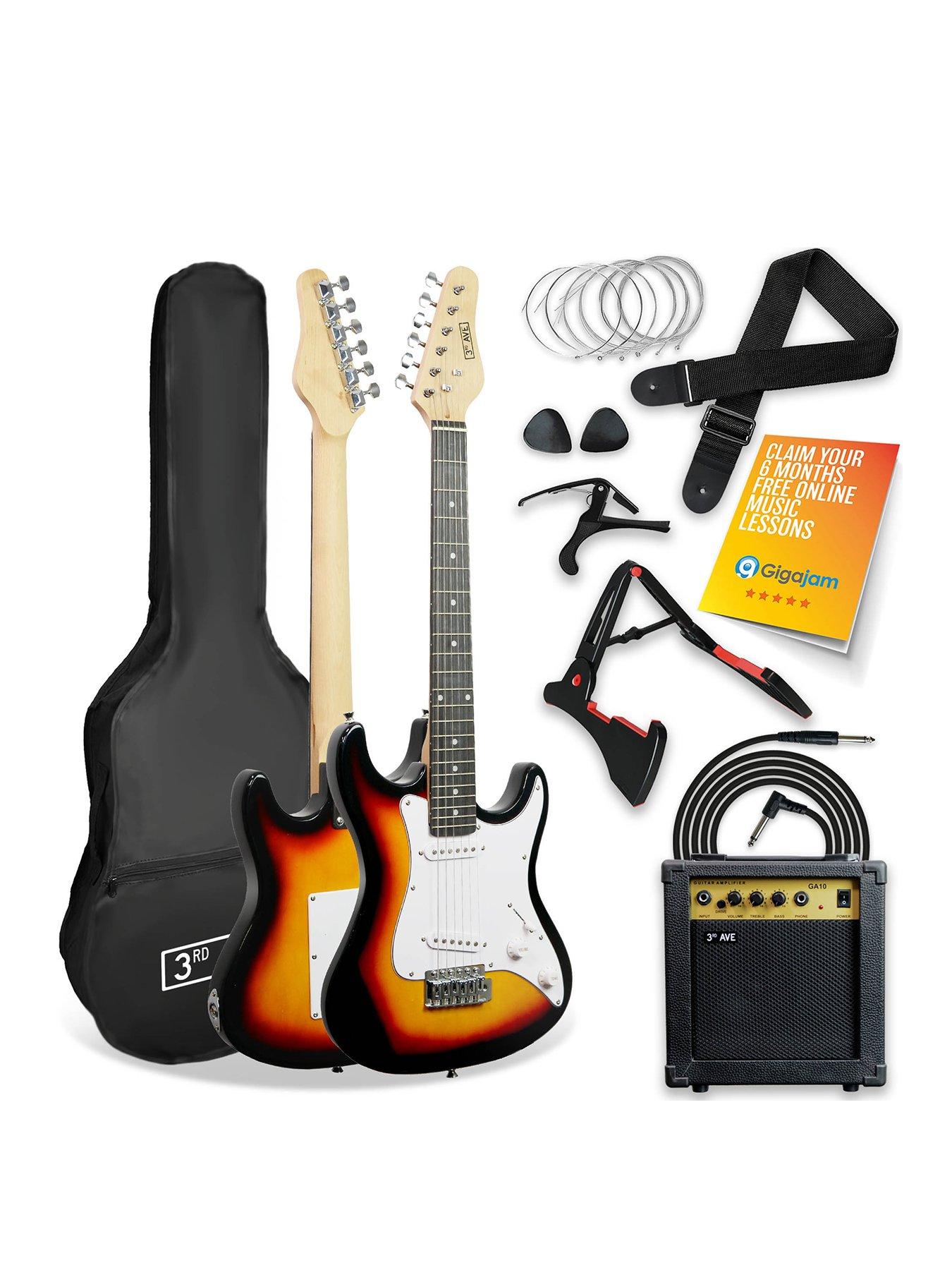 3Rd Avenue 3/4 Size Electric Guitar Ultimate Kit With 10W Amp - 6 Months Free Lessons - Sunburst