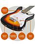  image of 3rd-avenue-34-size-electric-guitar-ultimate-kit-with-10w-amp-6-months-free-lessons-sunburst