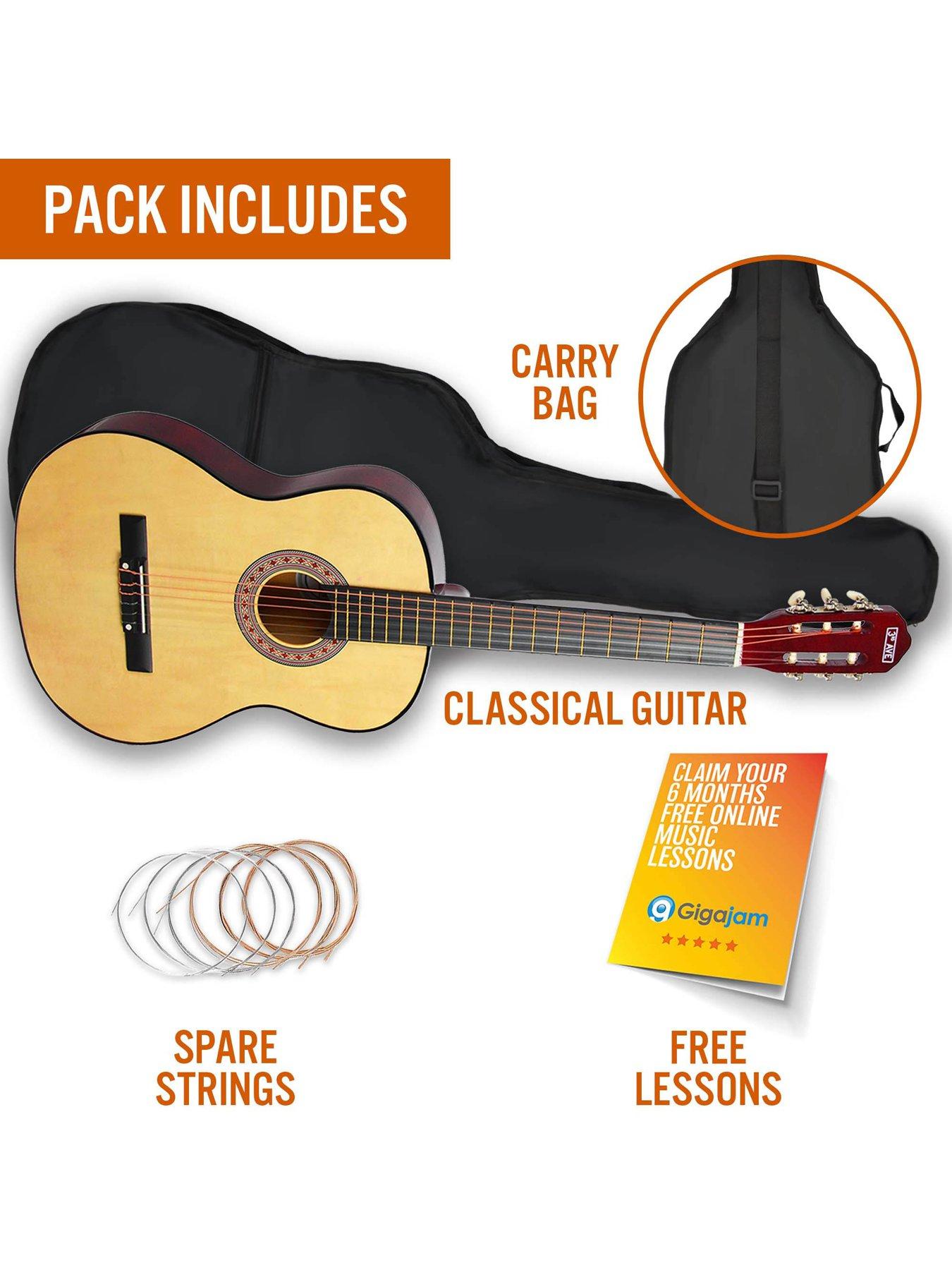 Image 3 of 6 of 3rd Avenue 3/4 Size Kids Classical Guitar Beginner Bundle - 6 Months FREE Lessons - Natural