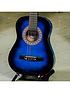  image of 3rd-avenue-12-size-kids-classical-guitar-beginner-bundle-6-months-free-lessons-blueburst