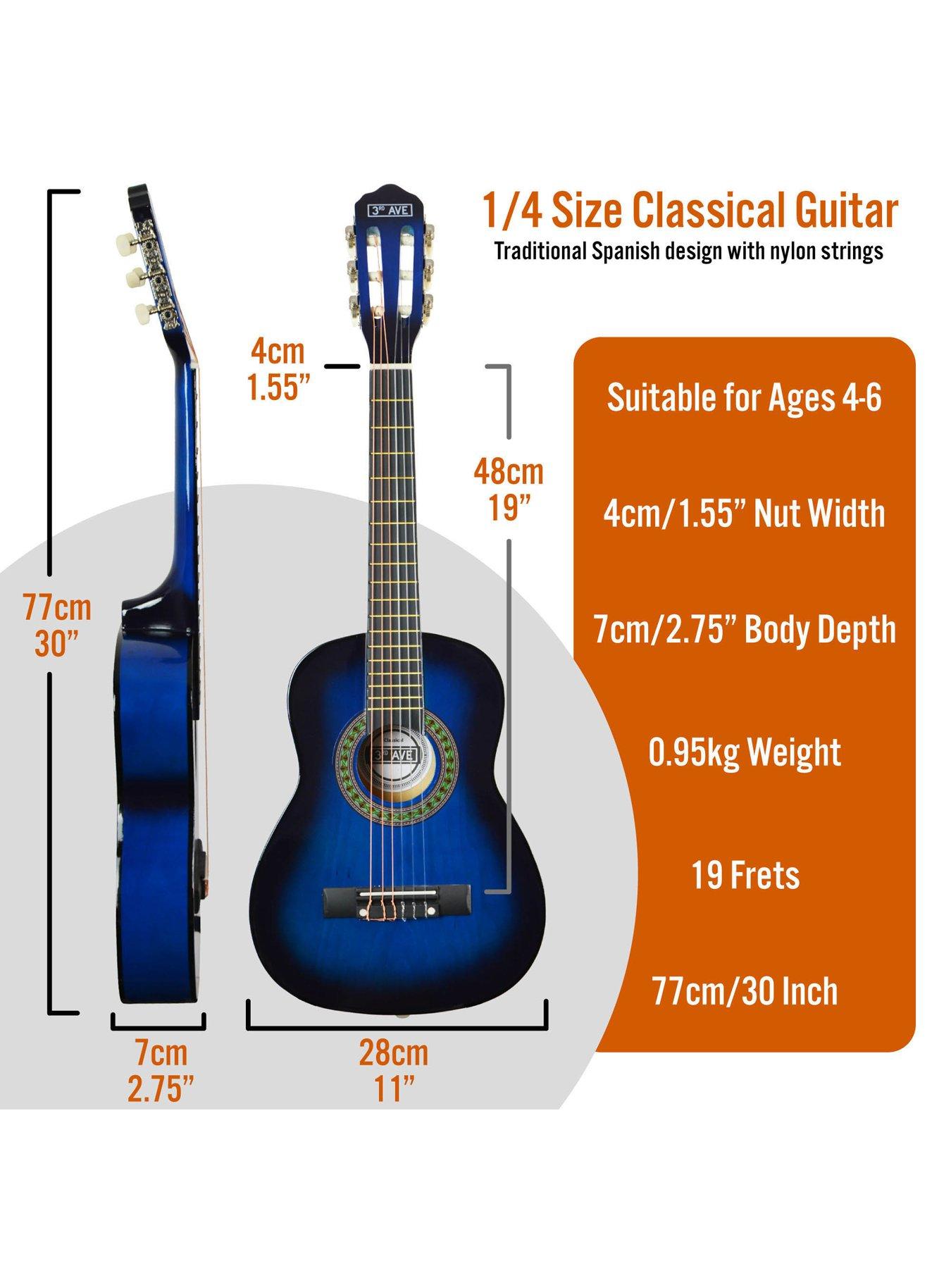 3rd Avenue 1 4 Size Kids Classical Guitar Beginner Bundle 6