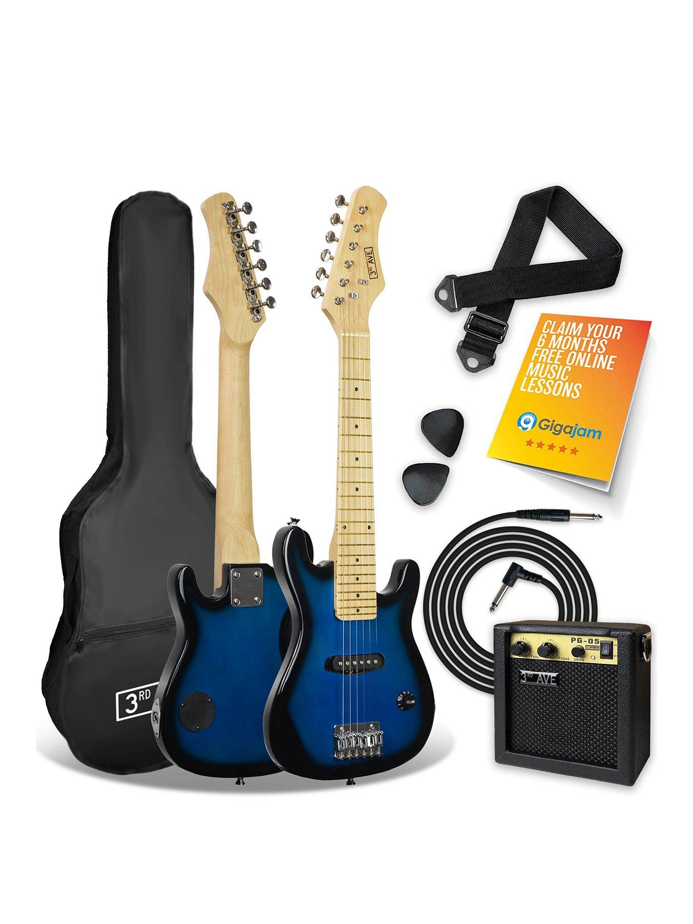 Light Blue Dash Toyz Acoustic Beginners Childrens Kids 6 Stringed Toy Guitar w/ Guitar Pick 