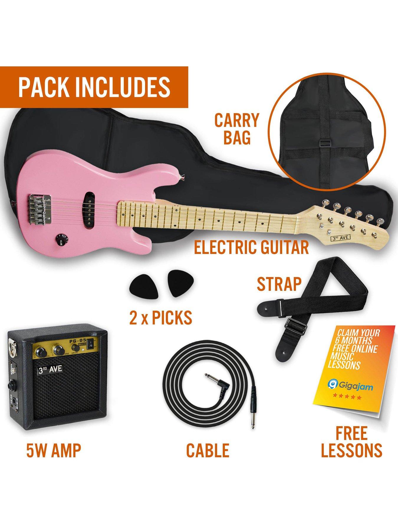 Image 3 of 6 of 3rd Avenue Junior Electric Guitar Pack - Pink