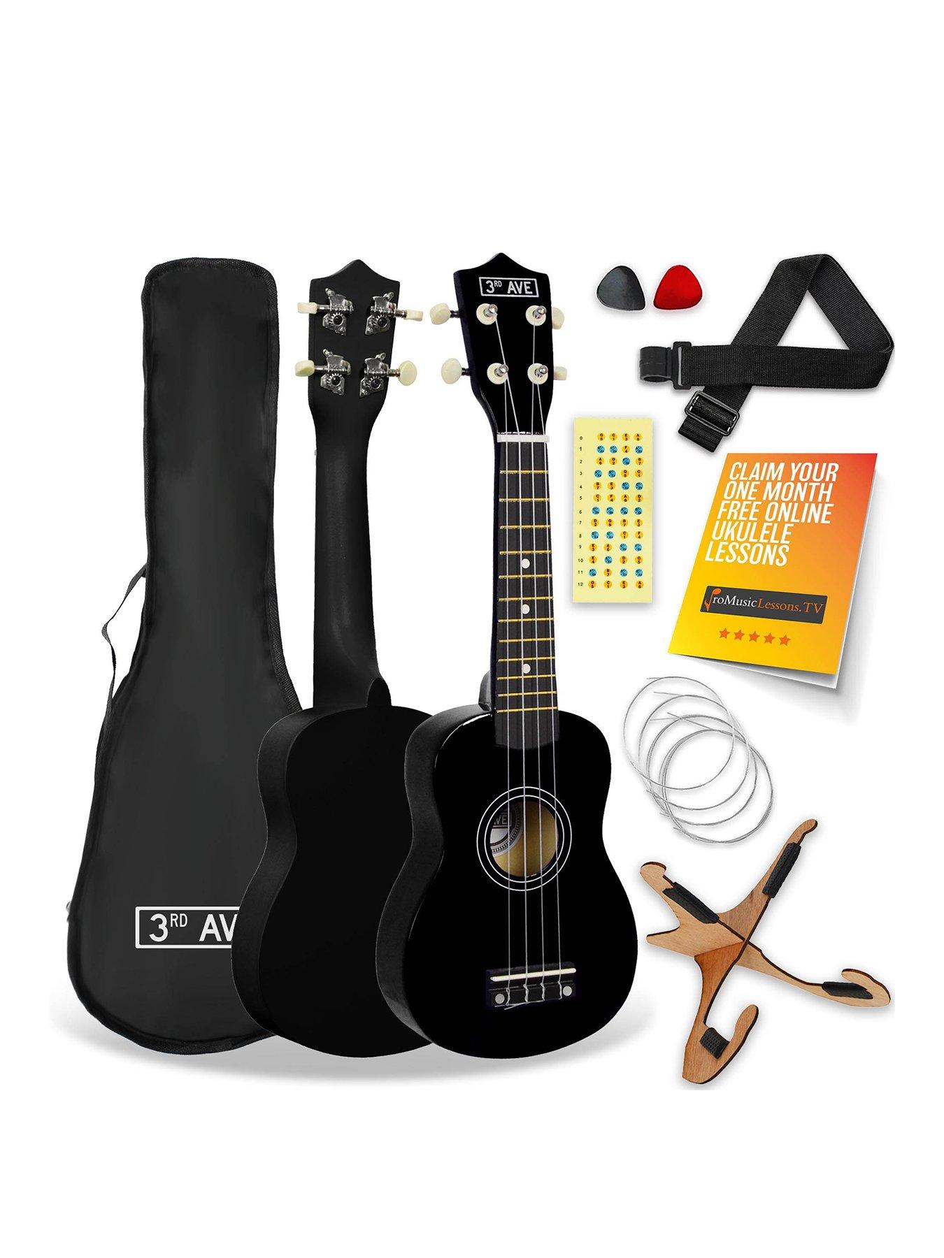 3rd-avenue-soprano-ukulele-black-starter-pack