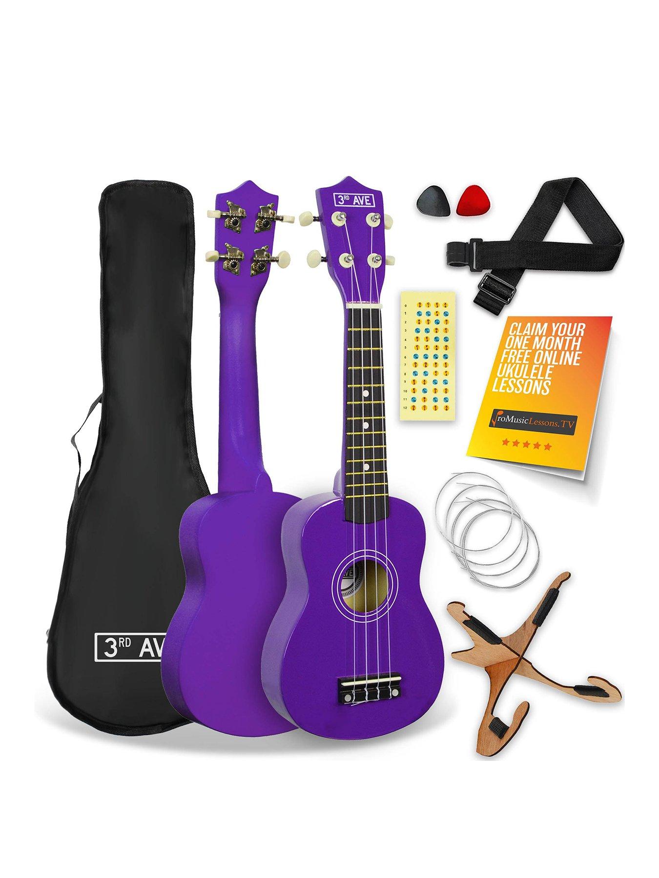 3rd Avenue Soprano Ukulele 21 Inch Beginner Bundle - FREE 1 Month