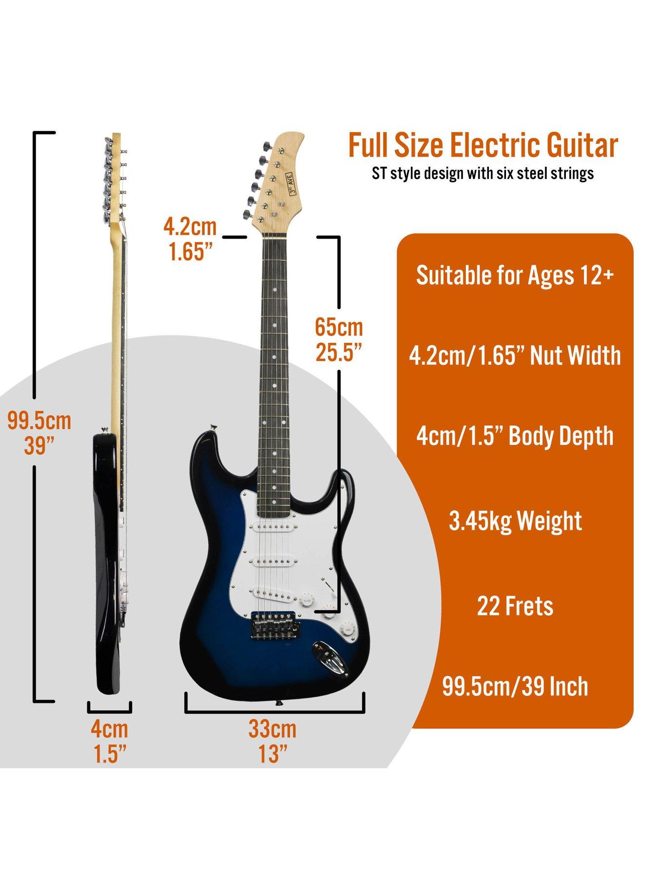 Image 2 of 6 of 3rd Avenue Full Size 4/4 Electric Guitar Ultimate Kit with Amp - 6 Months FREE Lessons - Blue