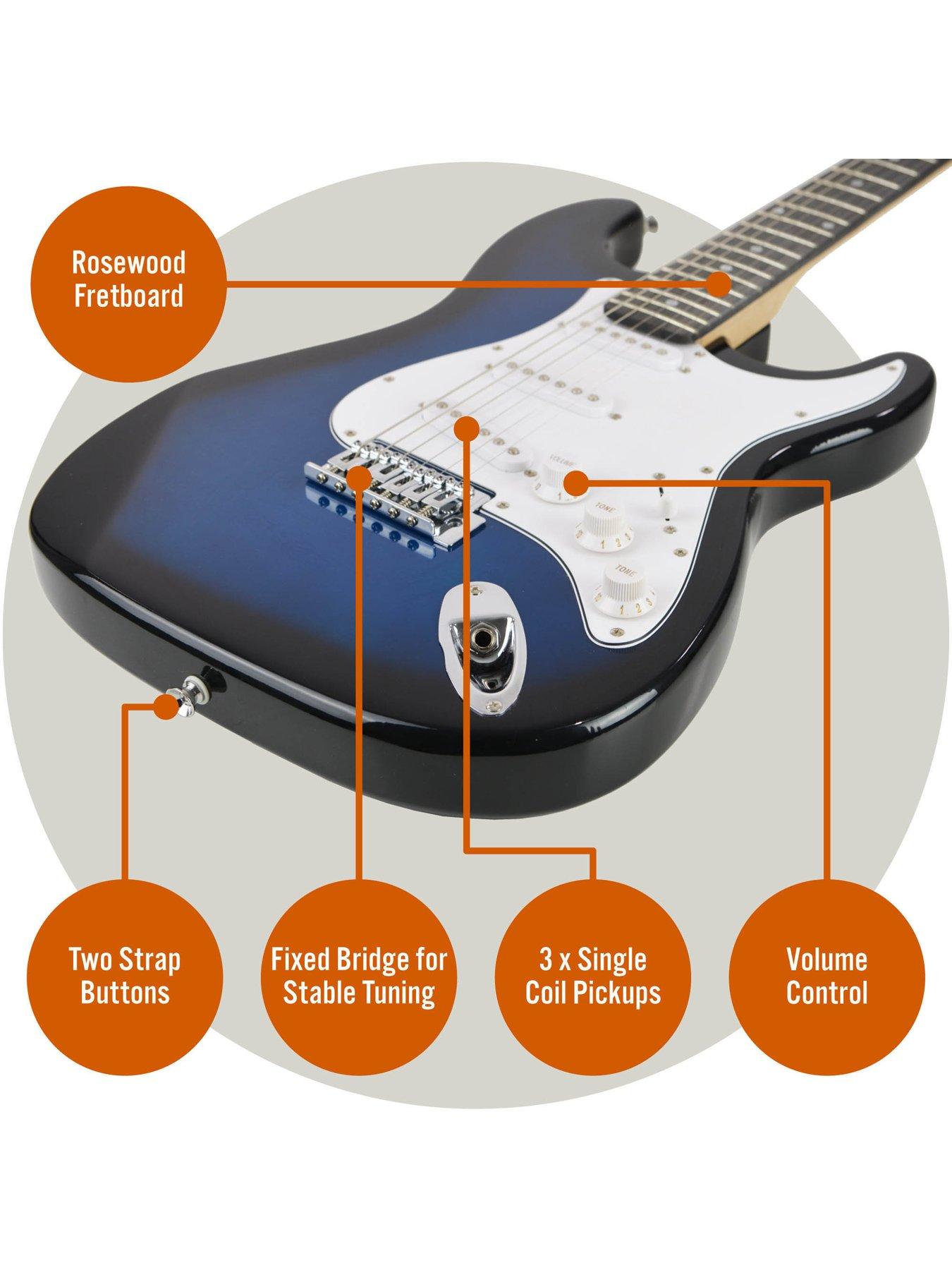 Image 4 of 6 of 3rd Avenue Full Size 4/4 Electric Guitar Ultimate Kit with Amp - 6 Months FREE Lessons - Blue