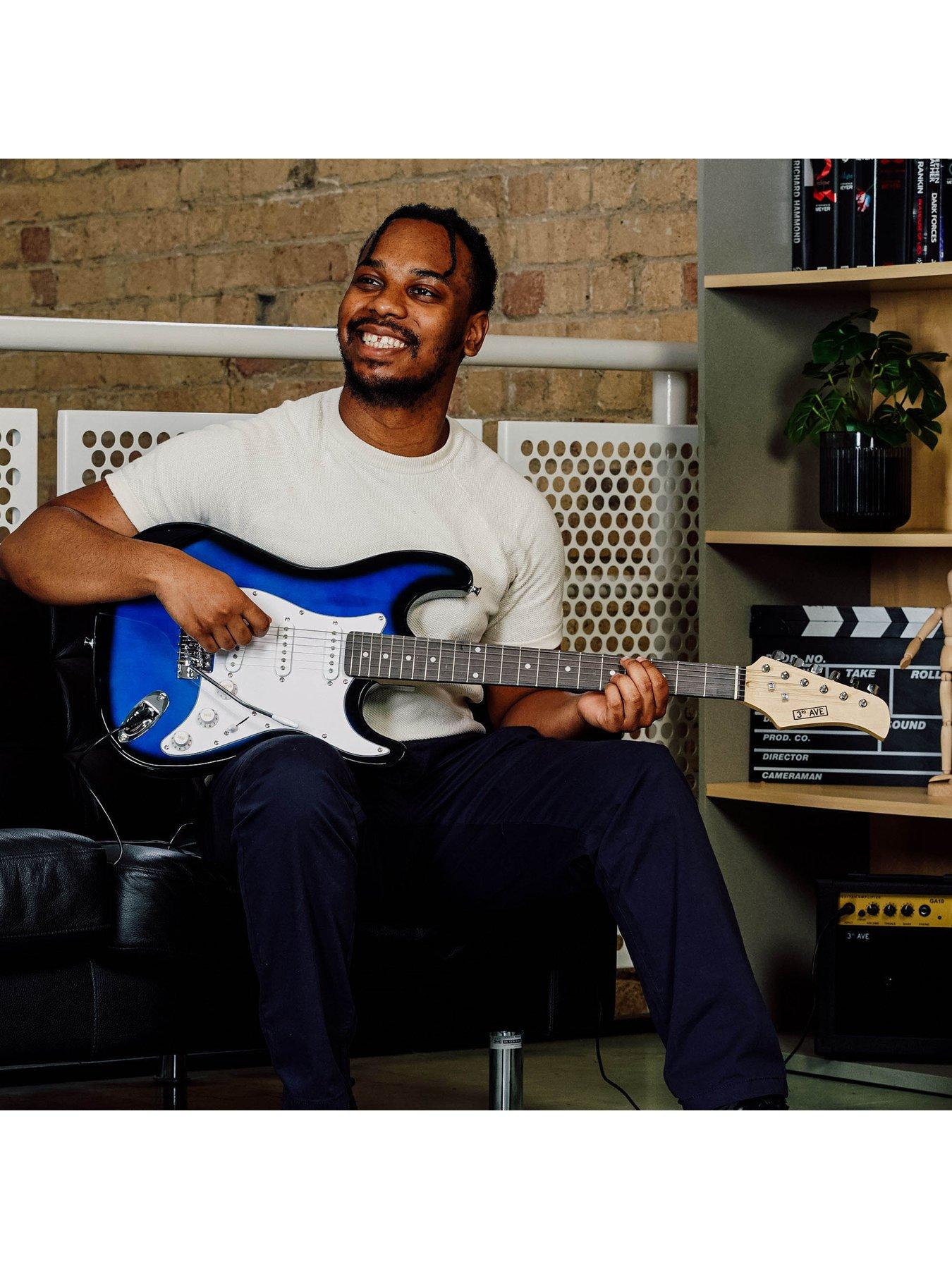 Image 5 of 6 of 3rd Avenue Full Size 4/4 Electric Guitar Ultimate Kit with Amp - 6 Months FREE Lessons - Blue