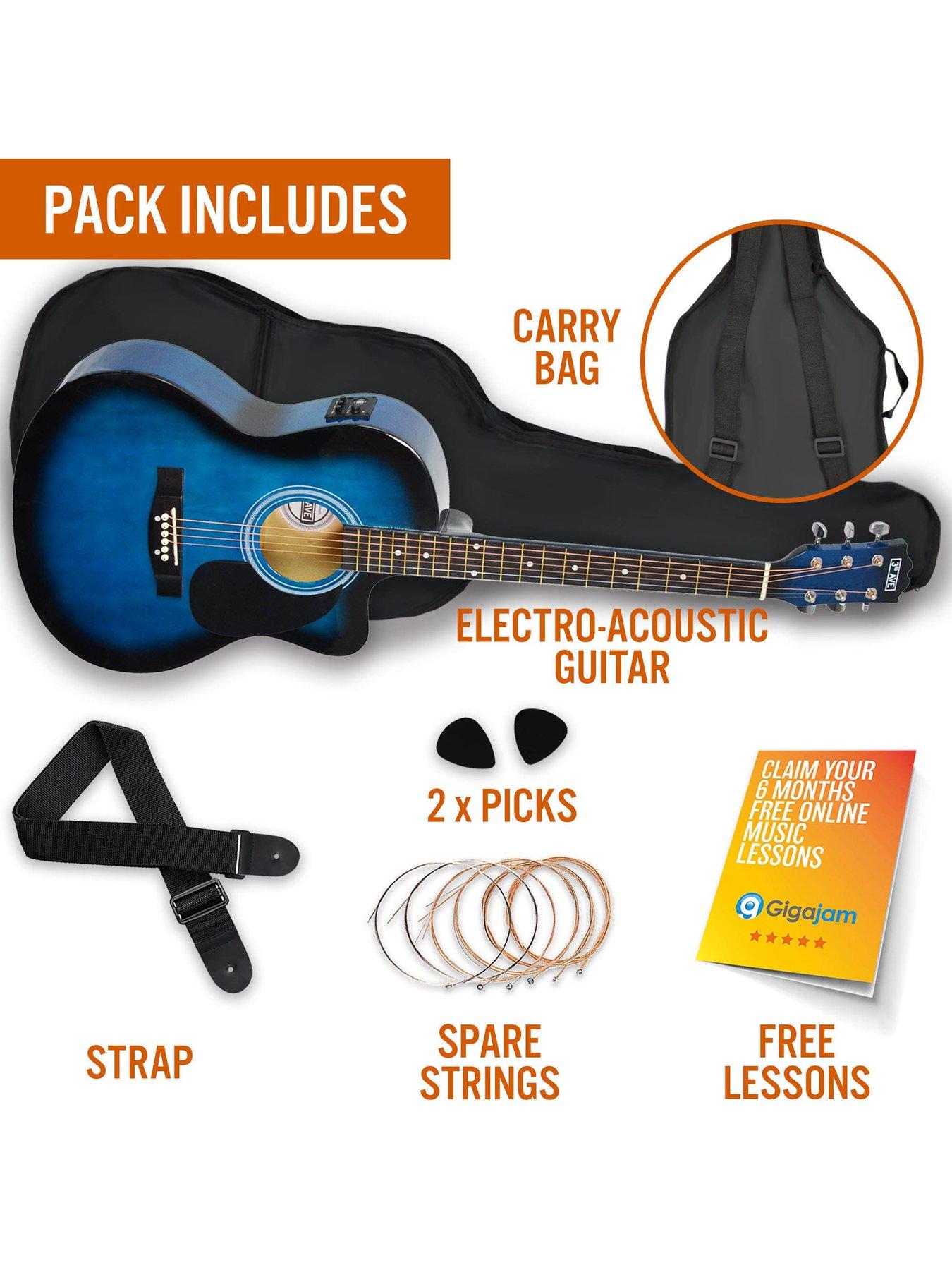 Cutaway Electro Acoustic Guitar Pack Blueburst