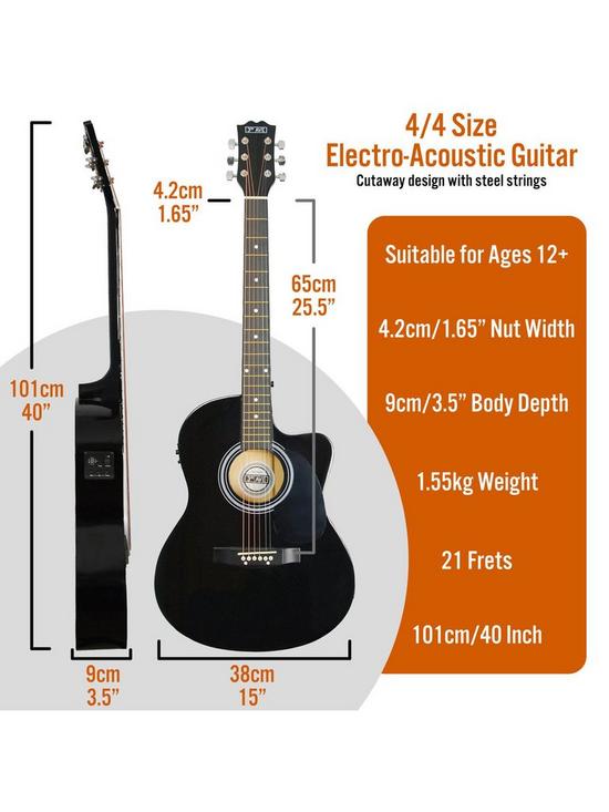 stillFront image of 3rd-avenue-cutaway-electro-acoustic-guitar-pack-black