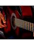  image of 3rd-avenue-full-size-44-classical-guitar-beginner-bundle-6-months-free-lessons-redburst
