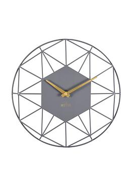 Product photograph of Acctim Clocks Alva Owl Grey Wall Clock from very.co.uk