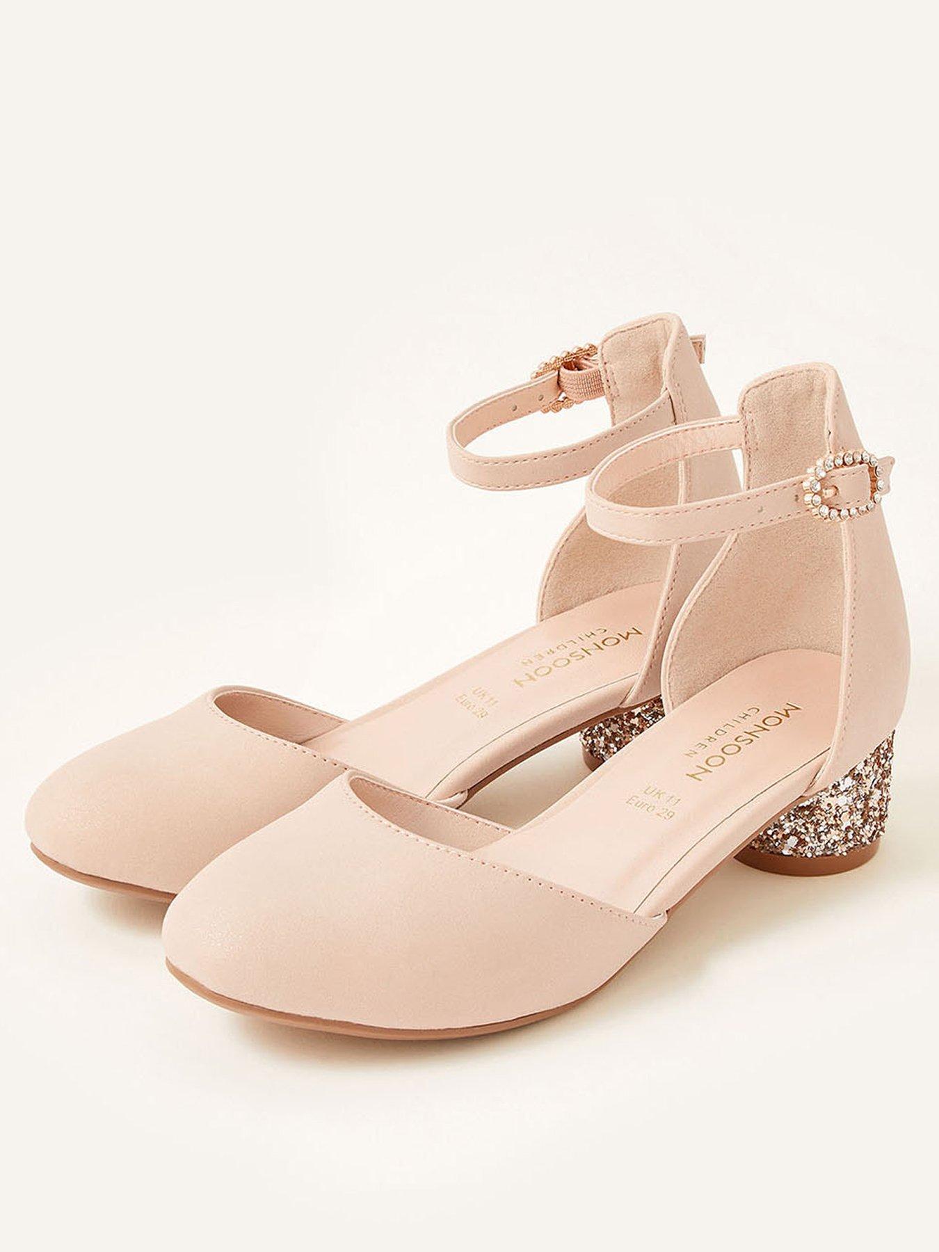 Shoes & boots Girls Shimmer 2 Part Heel Shoes - Pale Pink