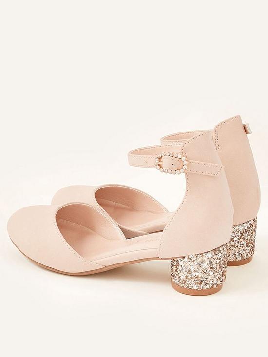 stillFront image of monsoon-girls-shimmer-2-part-heel-shoes-pale-pink